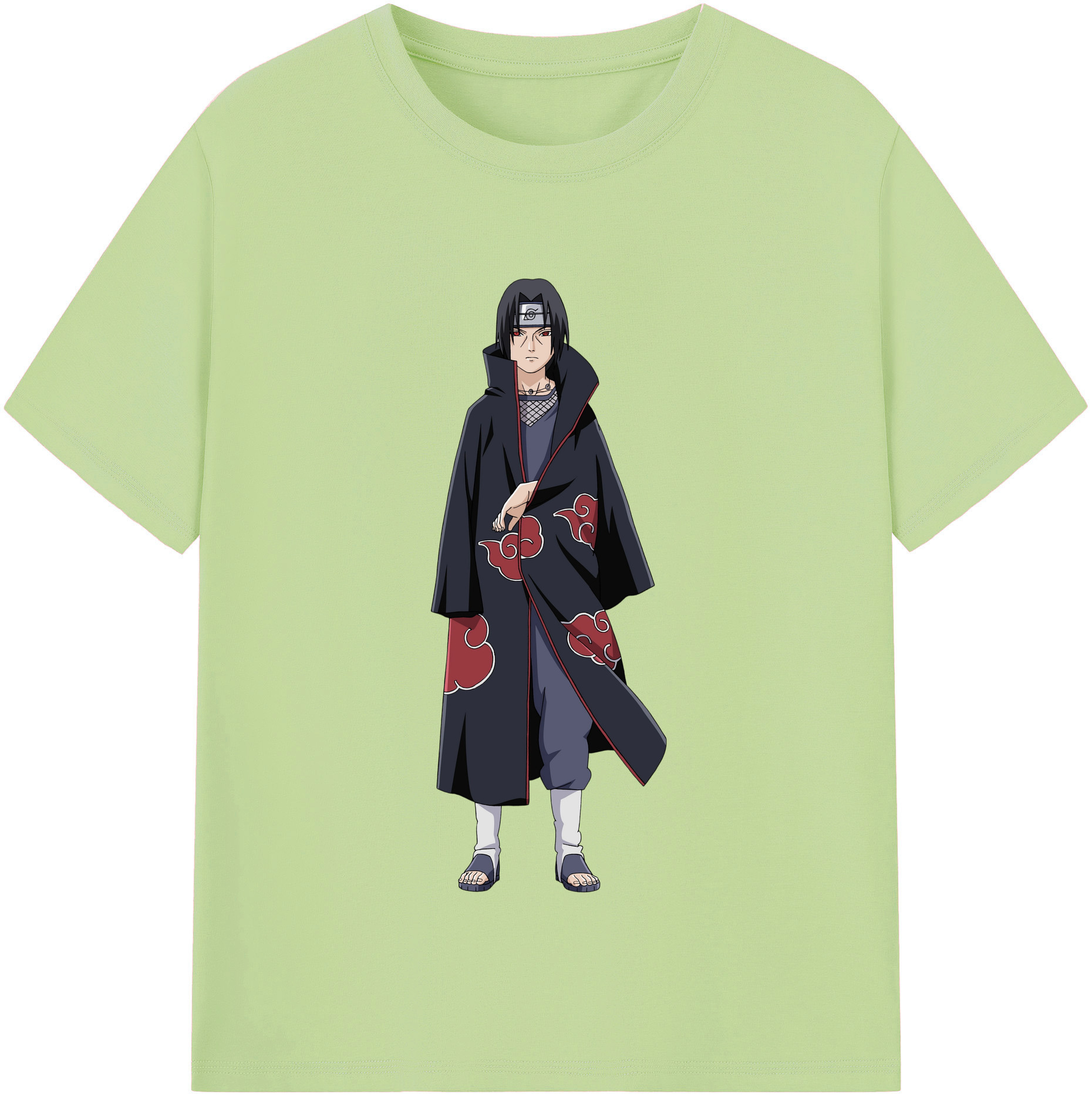 （画像用） NARUTO -ナルト- うちは イタチ Uchiha Itachi 綿100％半袖Tシャツ（フロントプリント）